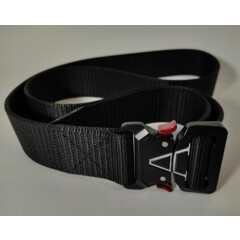 Black tactical belt. Black nylon belt. Nylon belt 125 cm