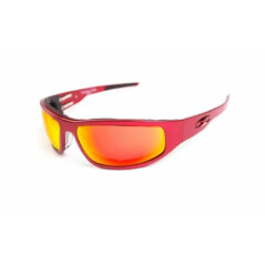 NEW ICICLES Bagger Mirror Orange Lens Sunglasses with Flat Red Frame