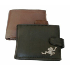 Frog Leaping Leather Wallet BLACK or BROWN 145