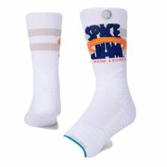 New Stance Space Jam Socks White Mens Size Large 