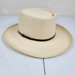 Resistol Self Conforming Cowboy Hat Tan "Gambler" Vintage Western Size 7