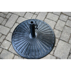 Coneflower Cast Iron 24" Commercial Free standing Umbrella Base 45 lbs.