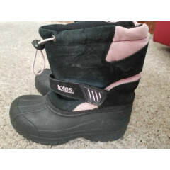 TOTES Back Suede and Pink Waterproof Winter Snow Boots Youth Girls Size 2