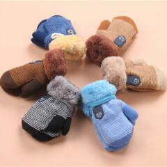 Winter Warm Cute Knit Mittens Thicken Gloves for Toddler Infant Baby Girls Boys