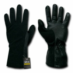 Rapid Dom Black 100% Dupont Nomex Heat, Flame, Flash Protection Pilot Gloves