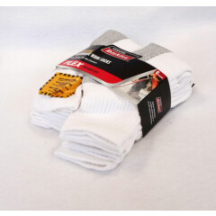 DICKIES Men's Socks DRI-TECH ANKLE White 6 Pairs FLEX Cotton Blend EXTENED SIZE