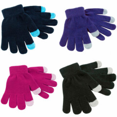 RJM Kids Knitted Touch Screen Phone Gloves