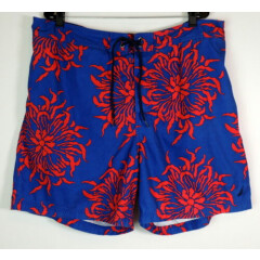 Nautica Mens XXL Swimsuit Trunks Shorts Floral Hawaiian Print Mesh Liner