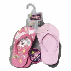 2 pack Pair (Fits Girls Shoe Sizes 12-13) Pink Flip Flops NWT