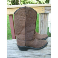Old West-Brown-Suede-Cowboy Boots (Men7 D-Woman 9 W.Comfortable + Durable! 