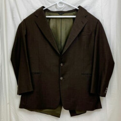 Gilbert & Lodge 100% Wool 2 Button Suit Jacket Men 48L Brown