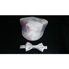  Baby Boy Christening/Baptism /Wedding Cap/Hat Necktie Bowtie set Size 0-24 M