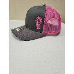 Kenworth Richardson 112 Trucker Hat Charcoal/Neon Pink