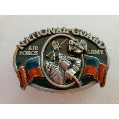 1982 National Guard Air Force Army Belt Buckle Bergamot Brass Works USA MADE