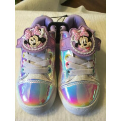 Disney Minnie Mouse Sneakers Childs 8 Metallic