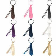 9 color choice stain zipper tie 4 boy formal suit S: S-4T M:5-7 L:8-14 XL:16-20
