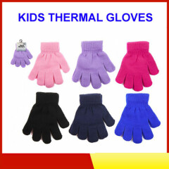 Kids Magic Gloves Knitted Thermal Winter Insulated Outdoor Girls / Boys Warmers 