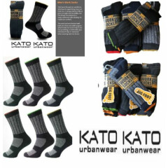 Ultimate Kato12/6 Pairs Men's Work Socks Boot Safety Sock Cushion Sole Size 6-11