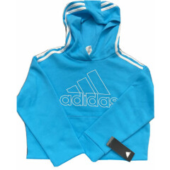 Adidas Big Girl Pull Over Hoodie-cyan Small (7/8). New With Tags