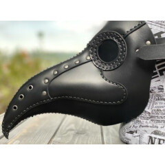Plague Doctor Real Leather Mask - Halloween Party Mask - Plague Doctor Bird Mask