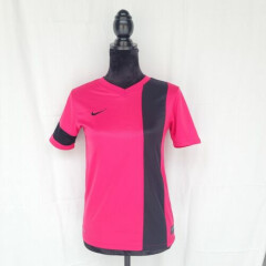 Nike Dri Fit Athletic T Shirt YOUTH Size Large Athletic Top Logo Pink Black