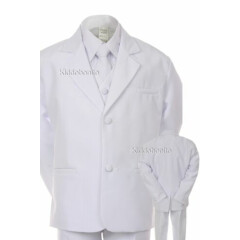NEW WHITE FORMAL SUIT OF BABY KID TEEN BOY FOR WEDDING 1ST COMMUNION BAPTISM 