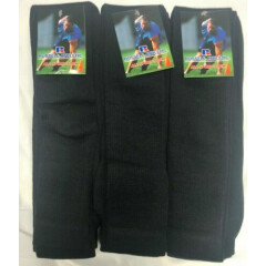 Russell Athletic All Sport Socks 12 Pr One Dozen Black MEDIUM Shoe size 4.5-8.5