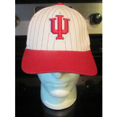 Indiana Hoosiers Adidas Red White Pinstripes Baseball Hat 