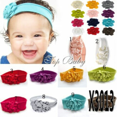 Girls Baby Infant Kids Cotton Flower Soft Elastic Headband Hair wear head band