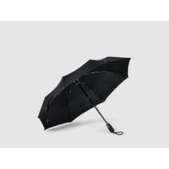 $80 Shedrain Black Automatic Open Close Wind Rain Folding Compact Umbrella