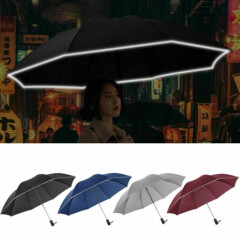 Automatic Umbrella Reverse Folding Business Umbrella With Reflective Strips $