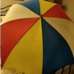Rare Umbrella Vintage Collector Multi-Colored Extra Larger 54" Wide 