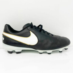 Nike Boys Tiempo Legend VI FG 819186-010 Black Football Cleats Shoes Size 5Y