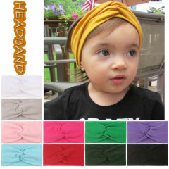 Infant Newborn Girls Baby Solid Knot Headband Hair Band Bow Accessories Headwear