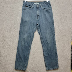 Lee Jeans Relaxed Fit Mens 36x34 Blue Denim Straight Leg Cotton Pants Men 36