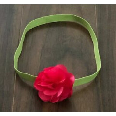 NEW Crazy8 Gymboree Girls One Size Headband Floral Flower Corsage Elastic Pink