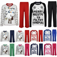 Kids Girls Boys "SANTAS LITTLE HELPER" Christmas Pyjamas And YA FILTHY PJ'S 1-8 