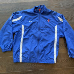 Nike Team Mens Warm Up Jacket; Windbreaker Blue Basketball Jacket Size Med; #28