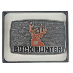 Buck Hunter Western Pewter Belt Buckle Speccast New Licensed