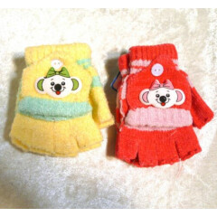 Cute Childrens Toddlers BEAR Mittens Gloves Baby Winter Cold Weather Boy/Girls 