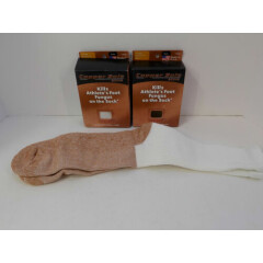 2 NEW PAIR CUPRON Copper Sole Athletic Socks Men CREW 2 Pair White X-Large 12-15