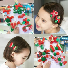 5pcs Christmas Hairpins Cute Cartoon Kids s Baby Infant Clips Girls Xmas Gifts