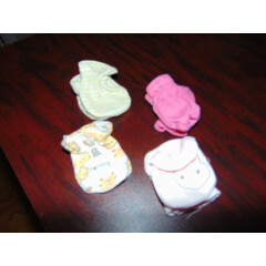 Lot of 4 Baby Scratch Mittens