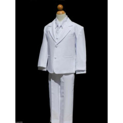  Boys Baptism, Ring Bear, Recital Formal Suit Set White, Size 18 (18-19 YEARS)