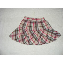 Old Navy Plaid with Attached Underskirt Ruffled Skirt - Size 6-7