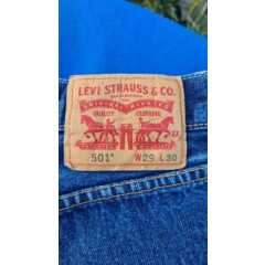 LEVI's 501 Men's Jeans Tagged 29W x 30L