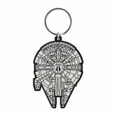 Genuine Star Wars Millennium Falcon Rubber Keyring Key Fob Lucasfilm Hans Solo