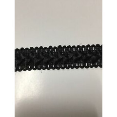 black gimp braided ,used for upholstery ,sold by 10 yards 