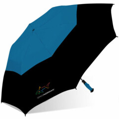 Greg Norman Shark 56" Double Canopy Folding 2-Person Umbrella EC