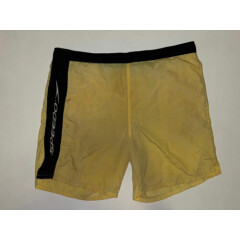 Vintage Speedo Yellow Black Swim Trucks Board Shorts Men Size M